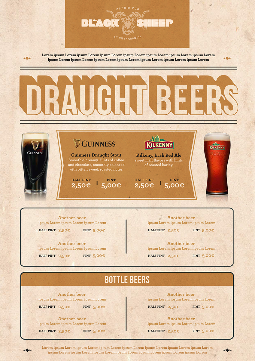 Black Sheep Draught Beers